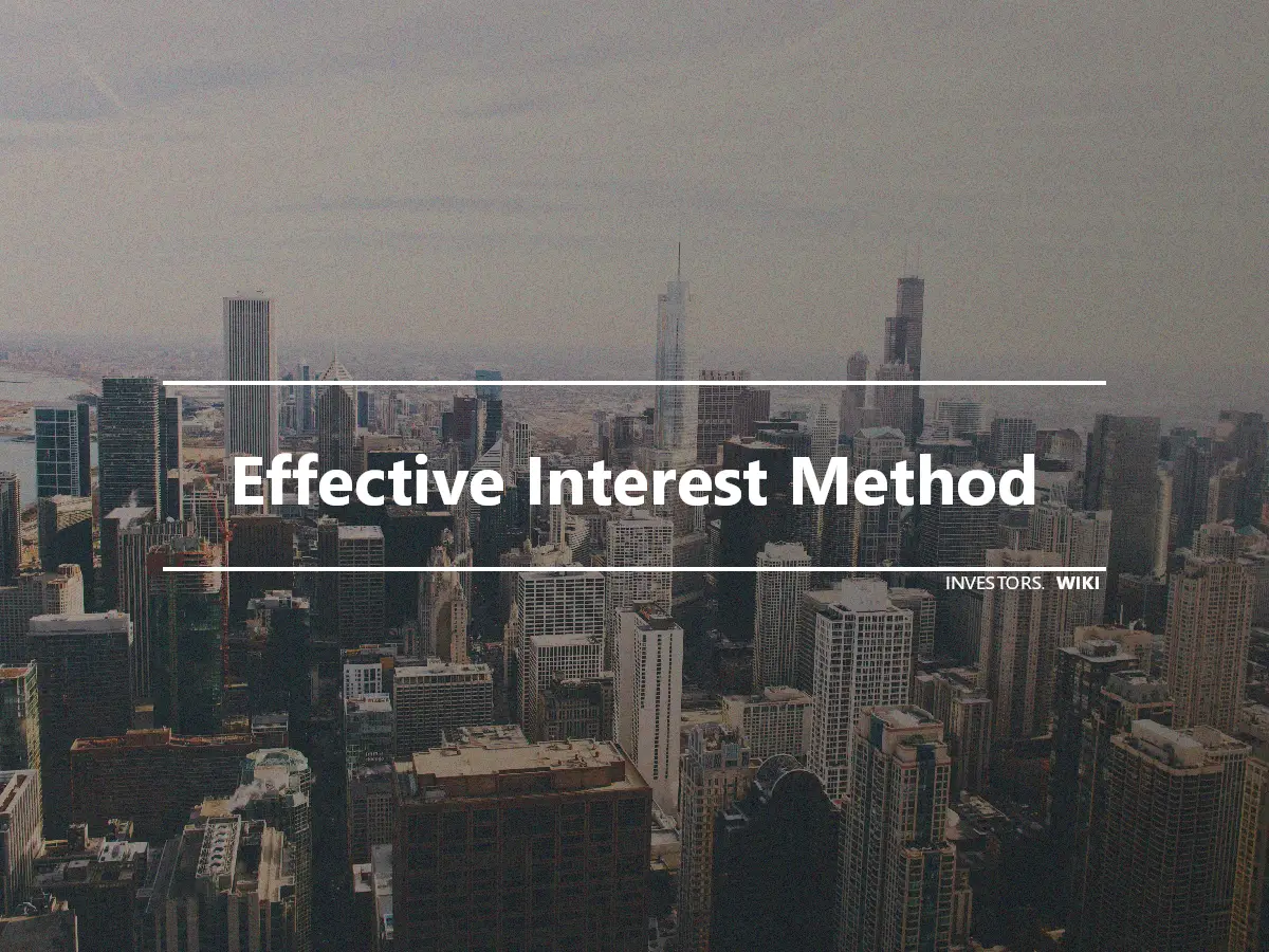 Effective Interest Method