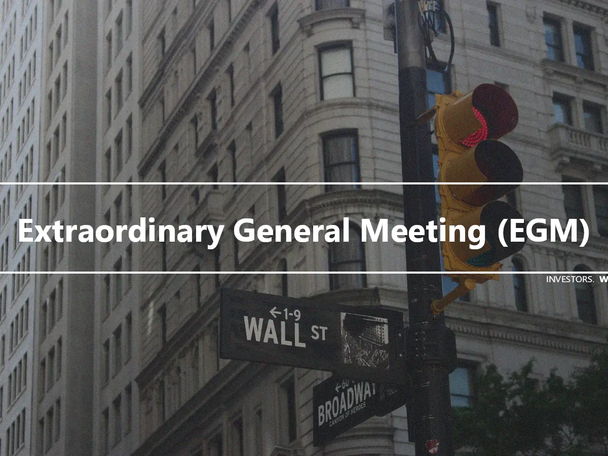 Extraordinary General Meeting (EGM)