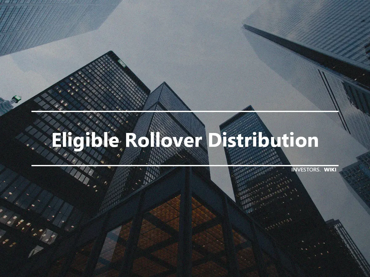 Eligible Rollover Distribution