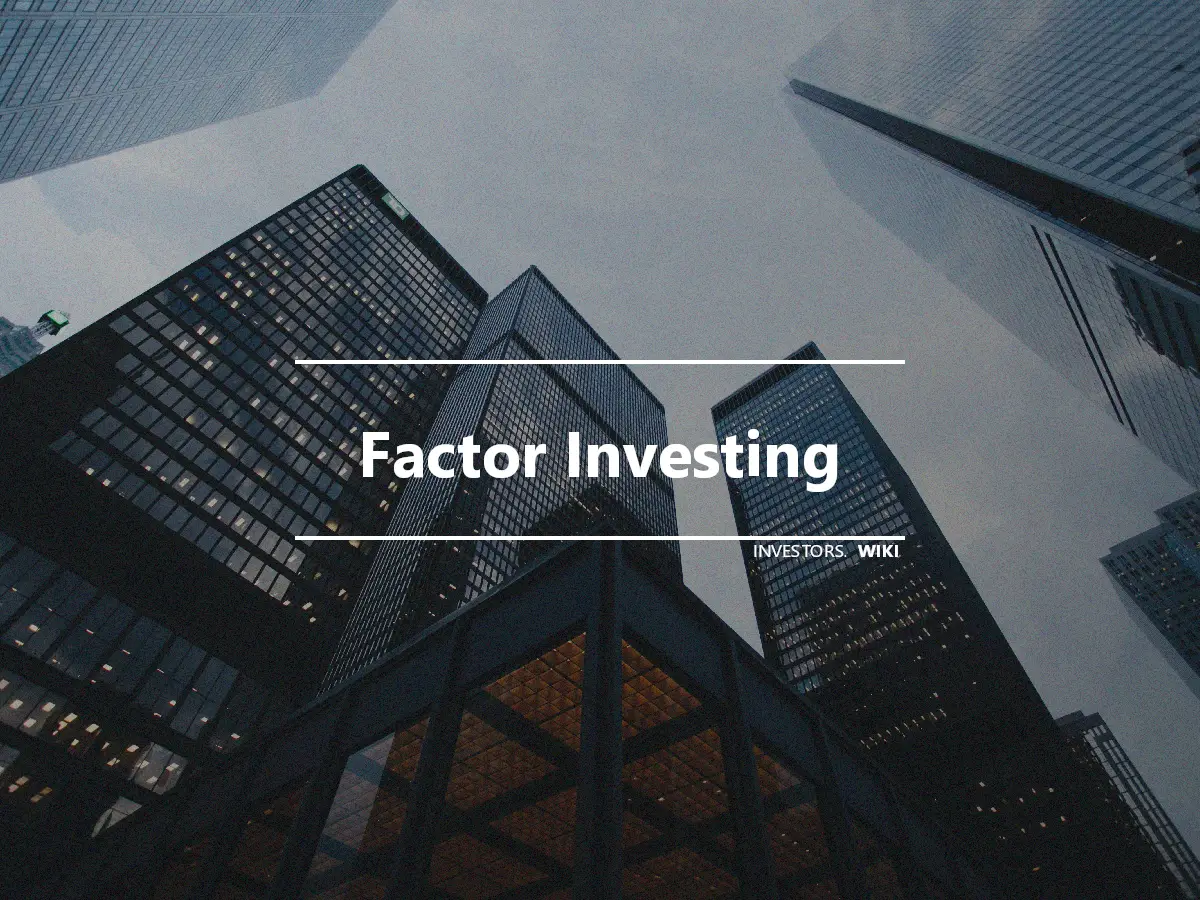 Factor Investing