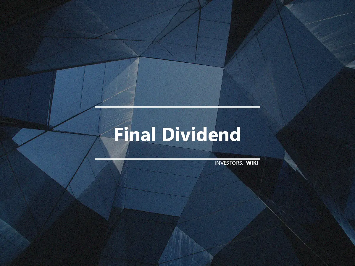 Final Dividend