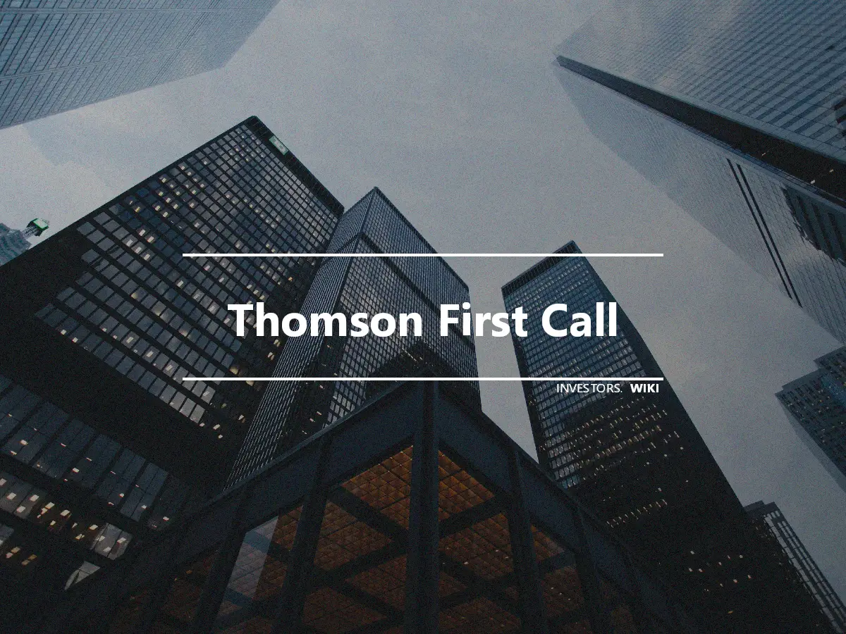 Thomson First Call