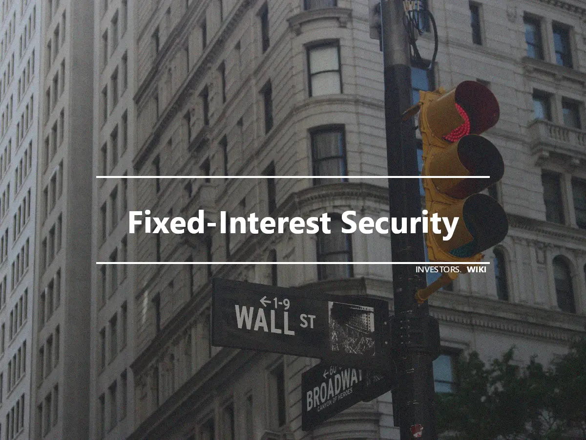 Fixed-Interest Security