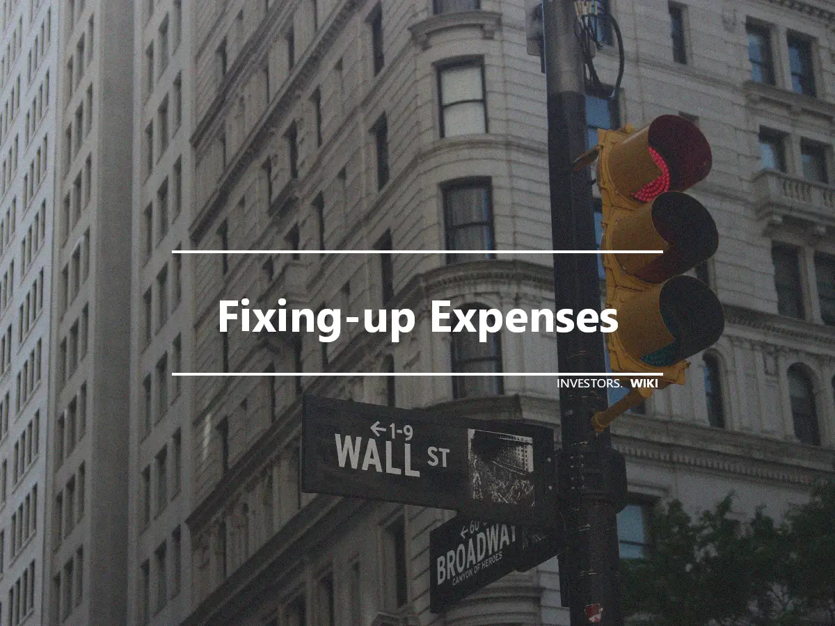 Fixing-up Expenses