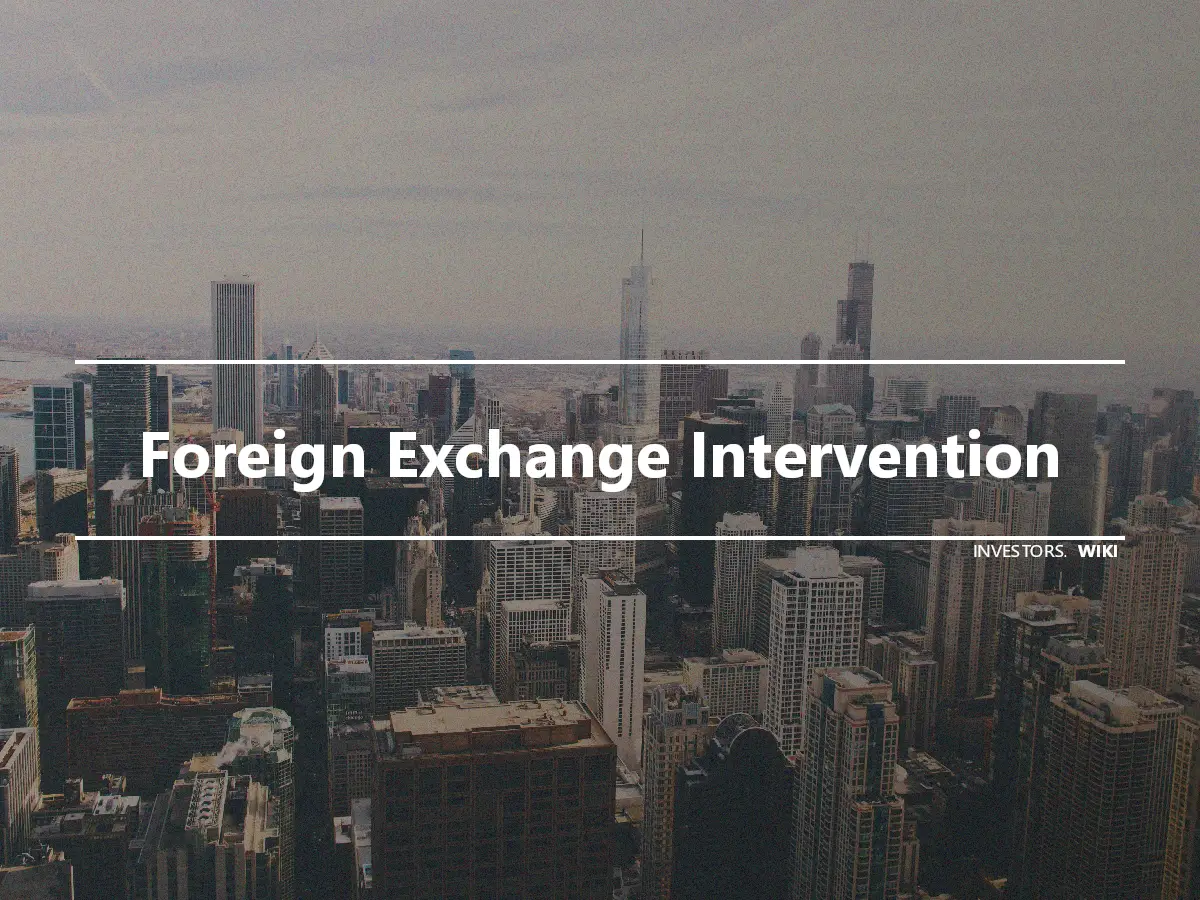 Foreign Exchange Intervention