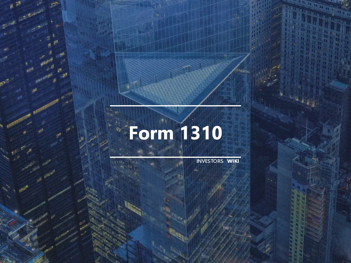 Form 1310