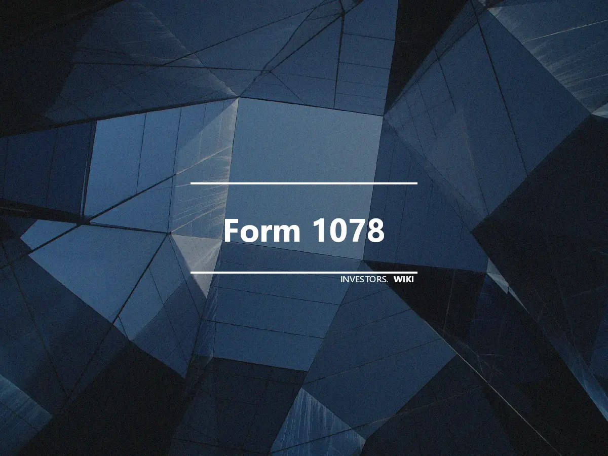 Form 1078