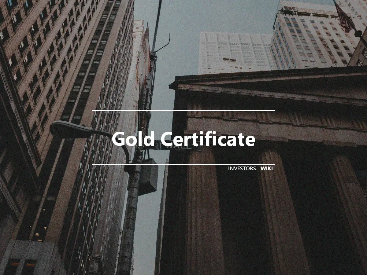 Gold Certificate