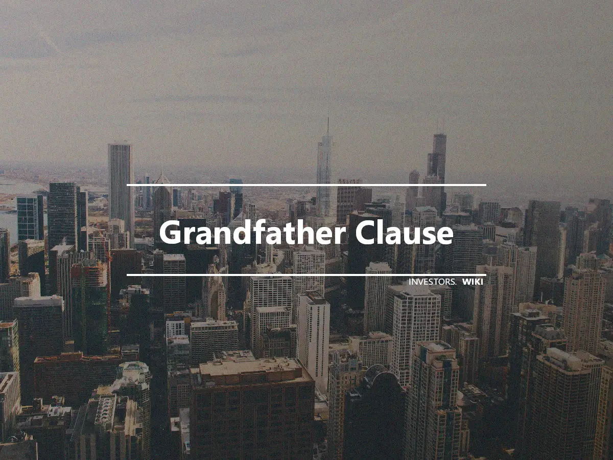 Grandfather Clause