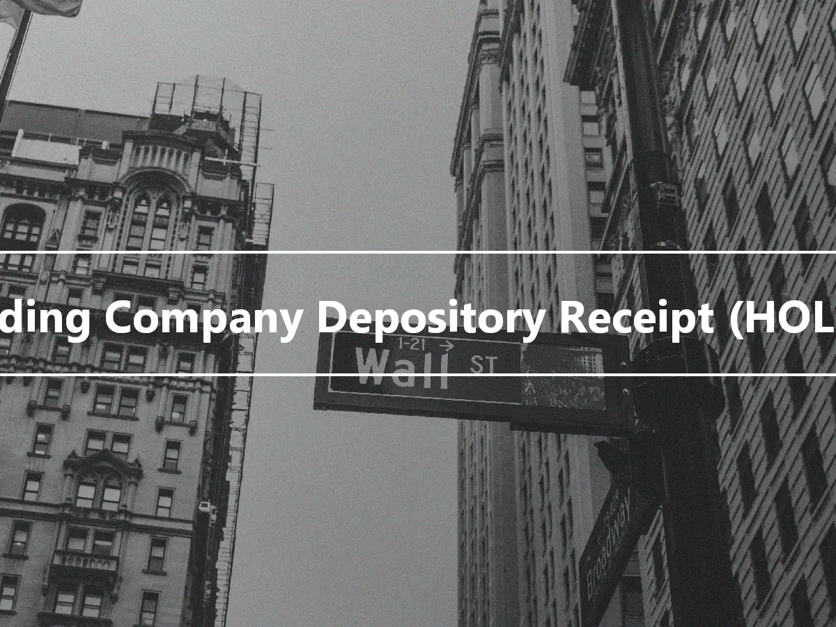 Holding Company Depository Receipt (HOLDR)