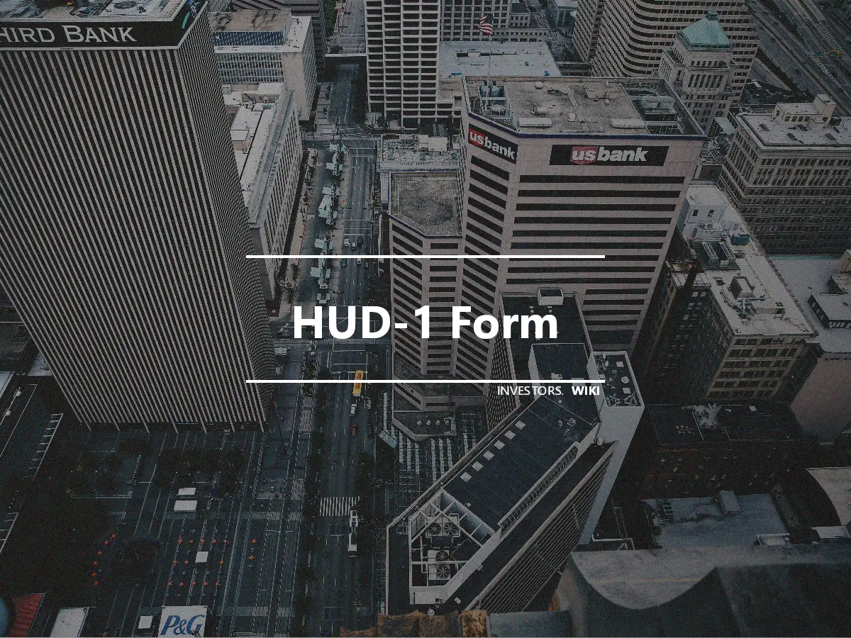 HUD-1 Form