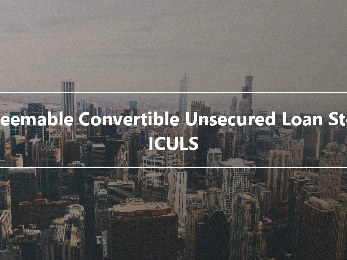 Irredeemable Convertible Unsecured Loan Stock - ICULS