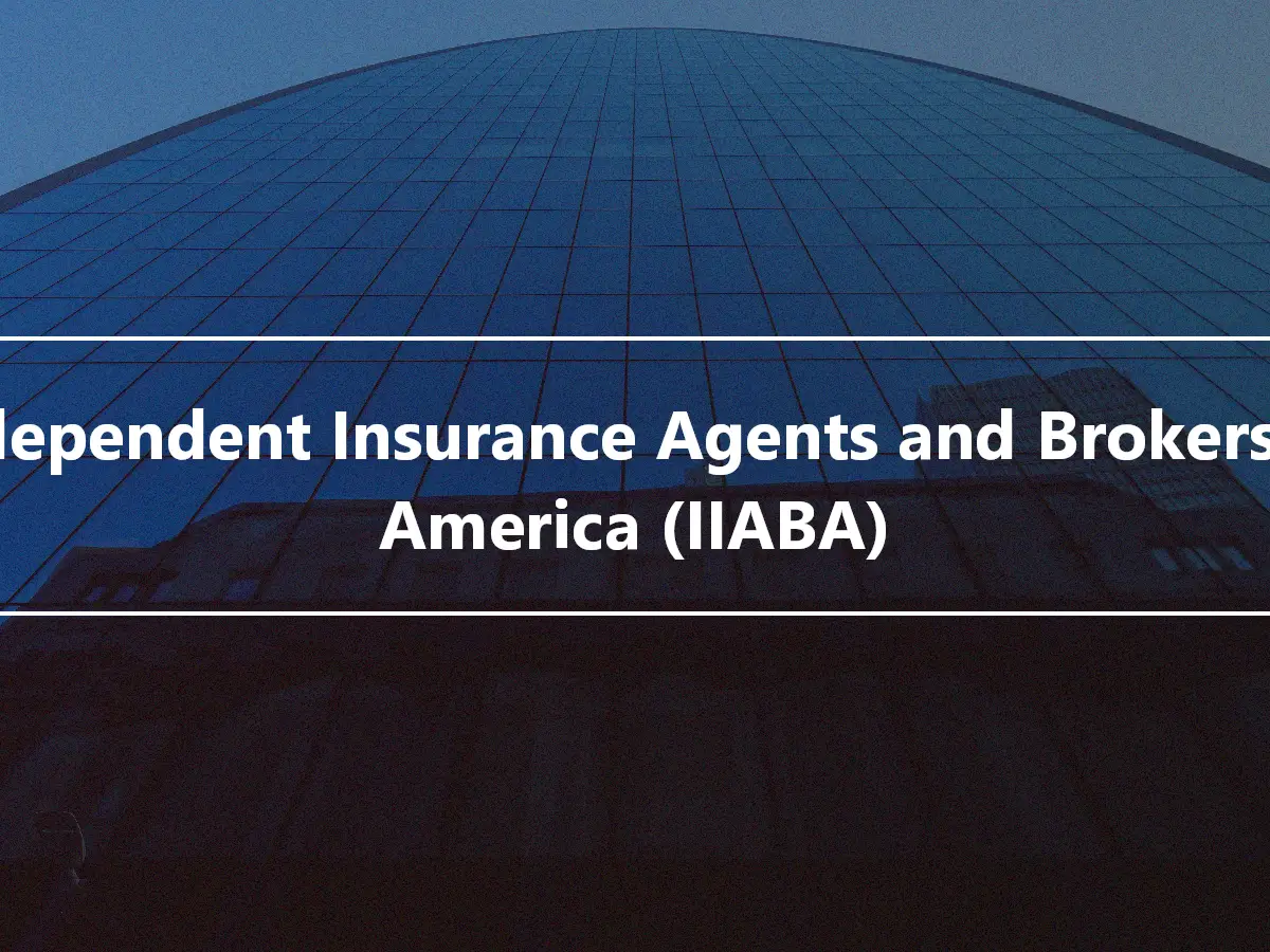 Independent Insurance Agents and Brokers of America (IIABA)