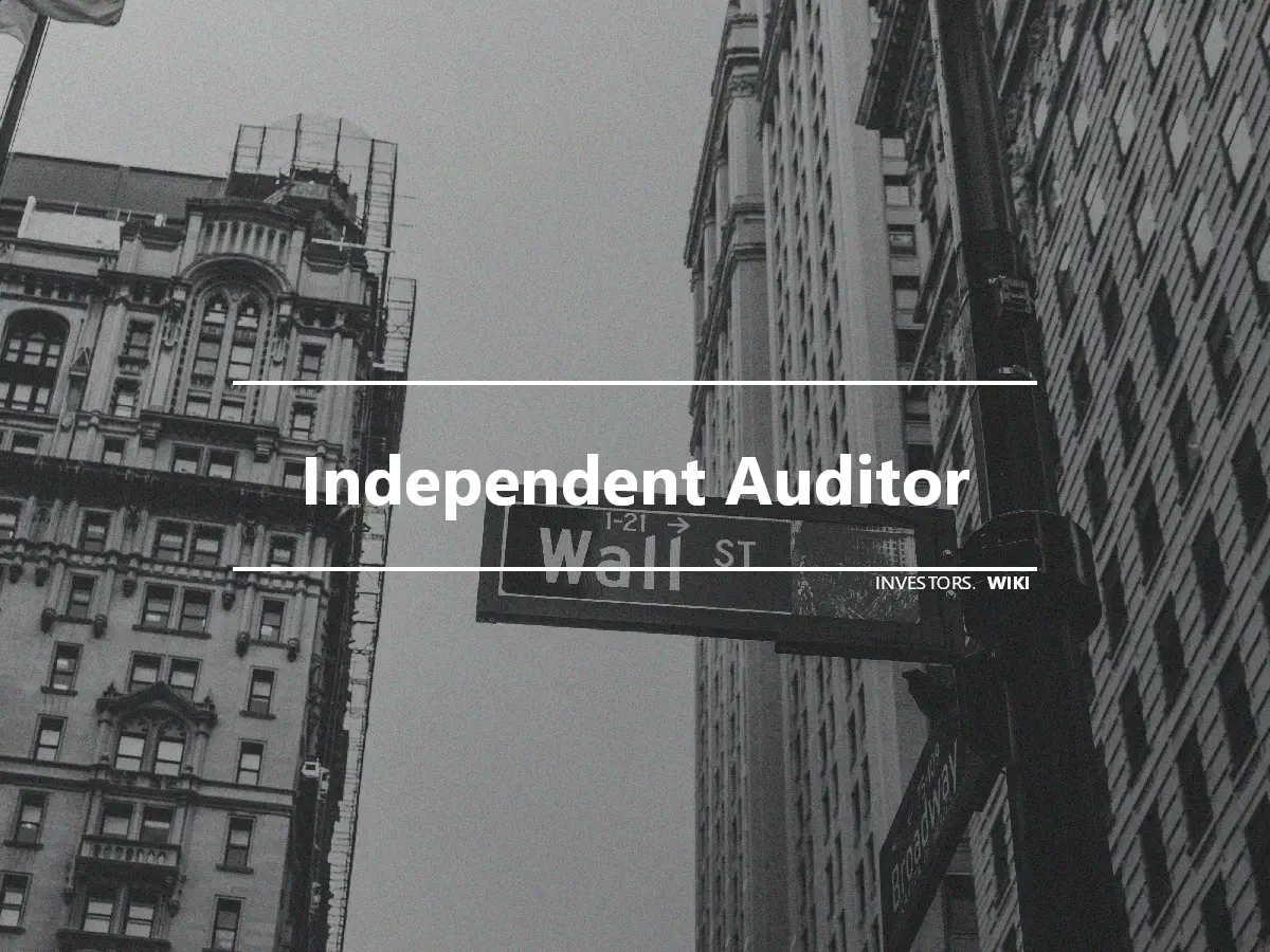 Independent Auditor