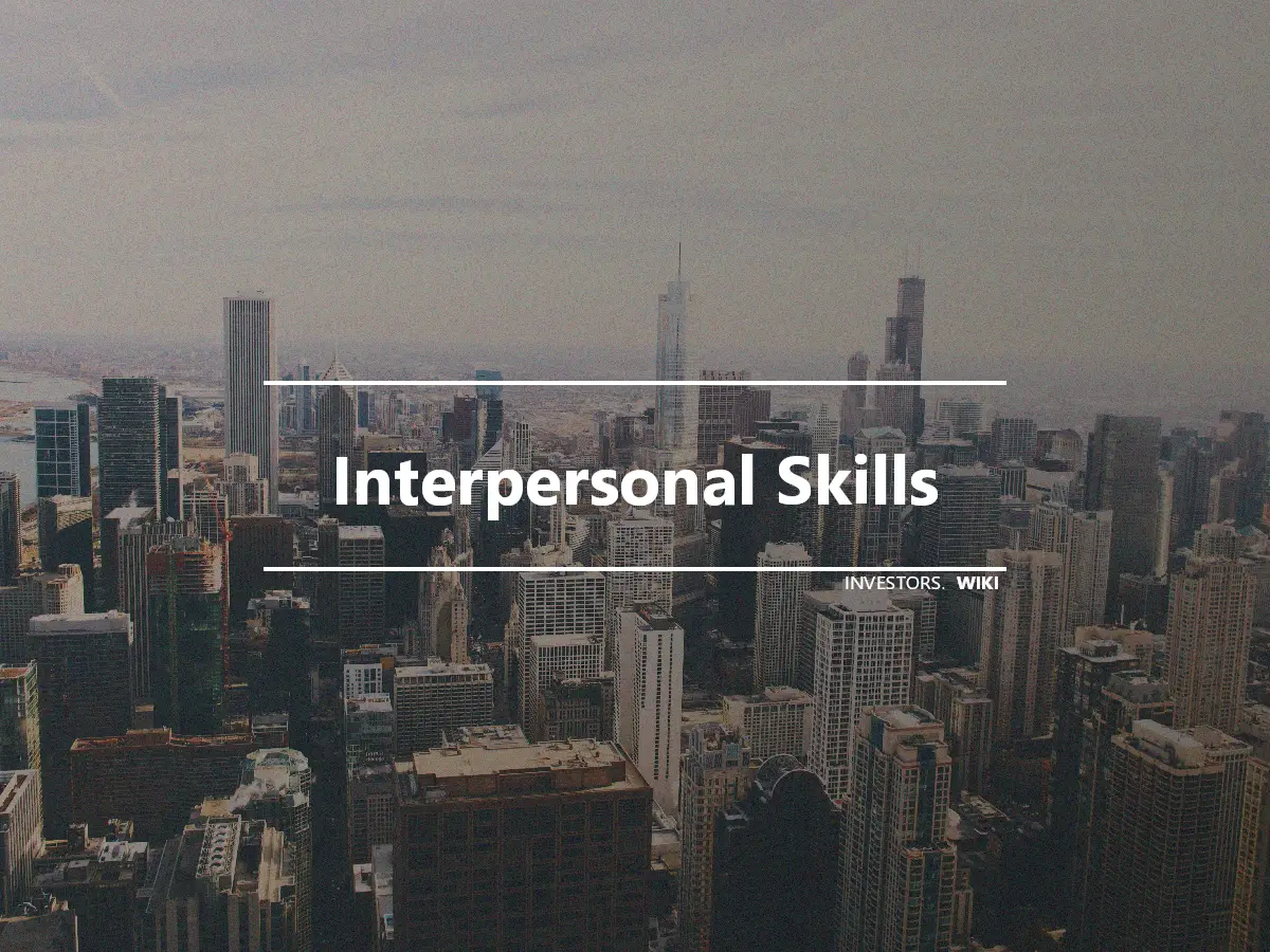 Interpersonal Skills