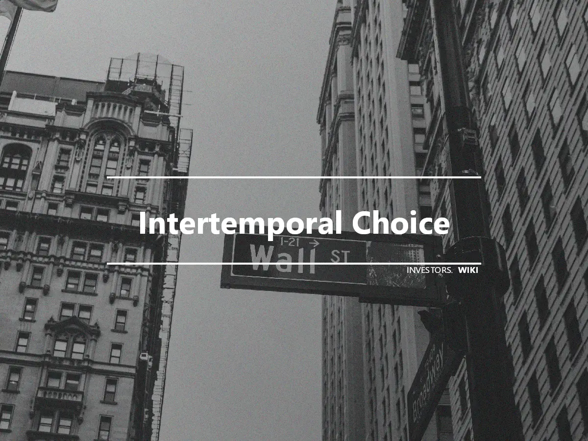 Intertemporal Choice