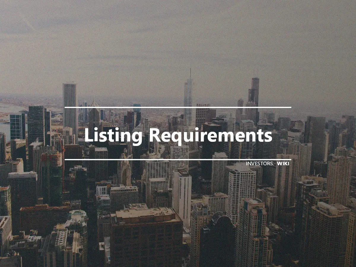 Listing Requirements