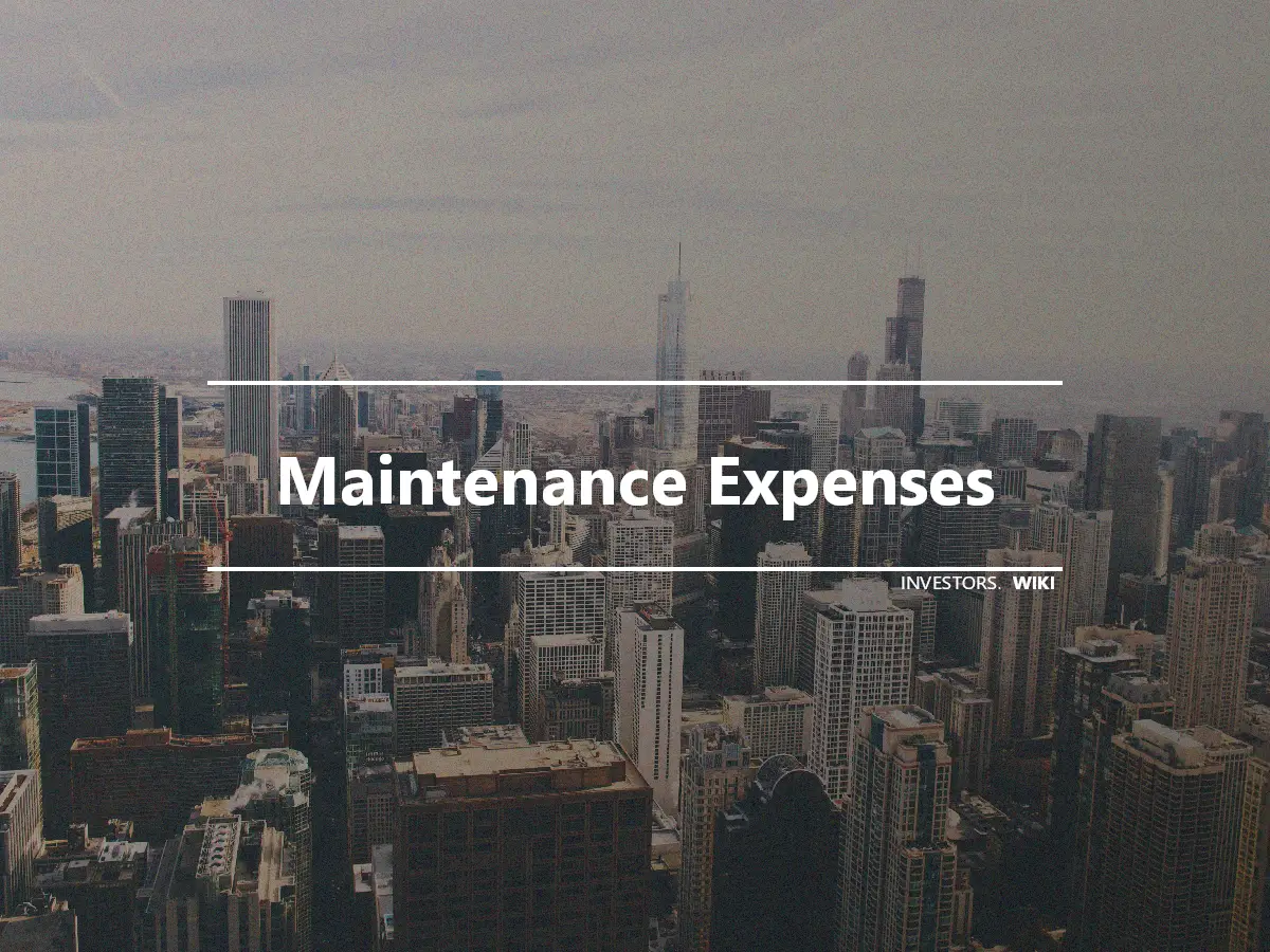 Maintenance Expenses