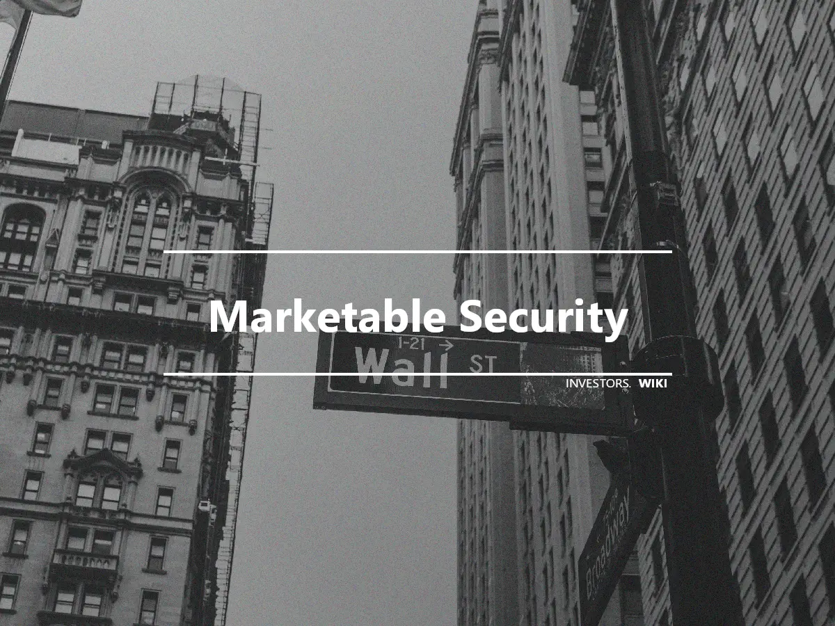 Marketable Security