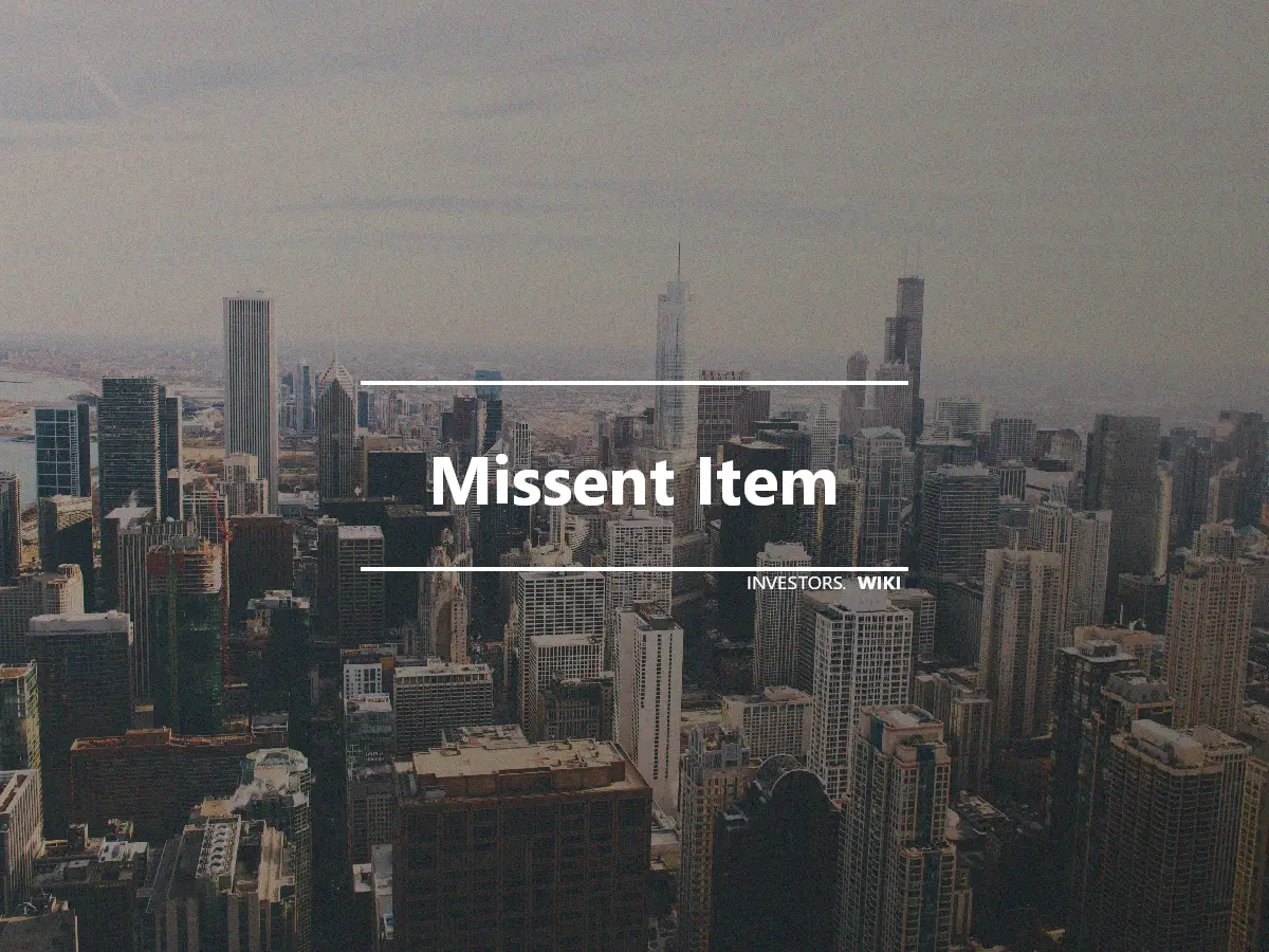 Missent Item