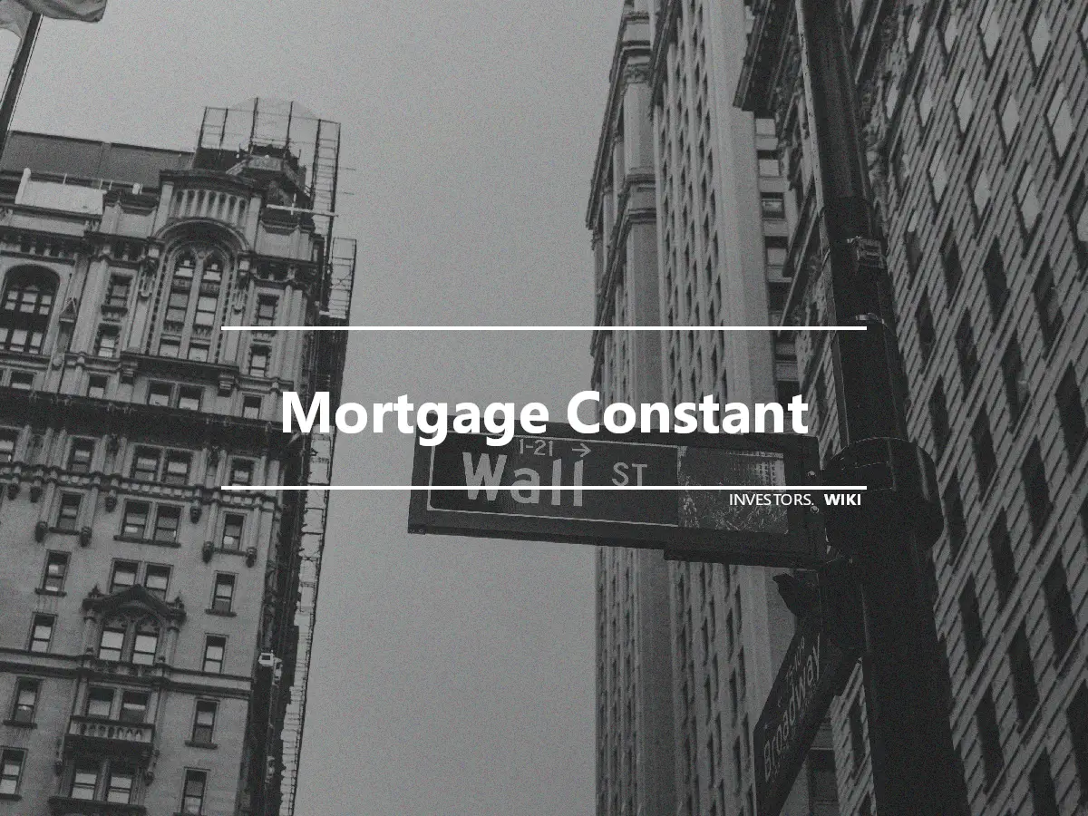 Mortgage Constant