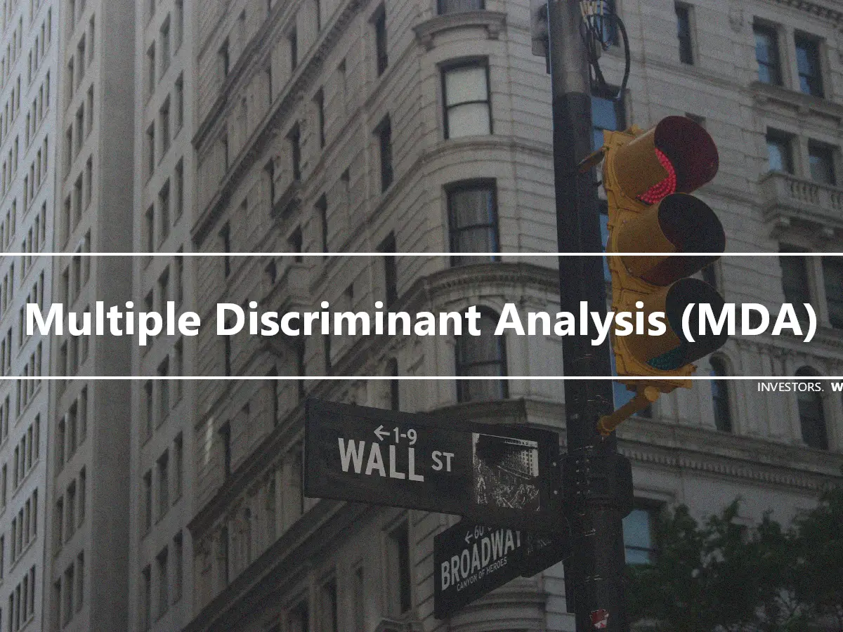 Multiple Discriminant Analysis (MDA)