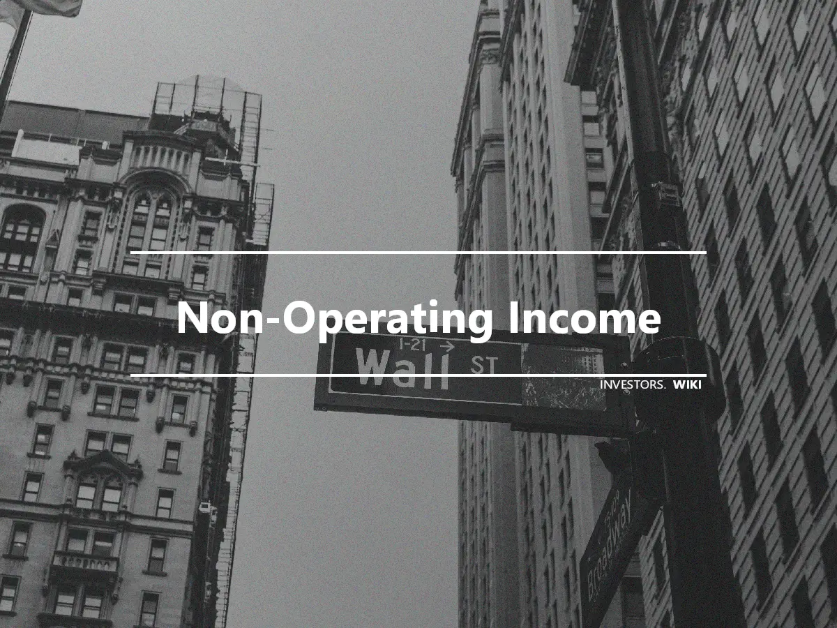 Non-Operating Income