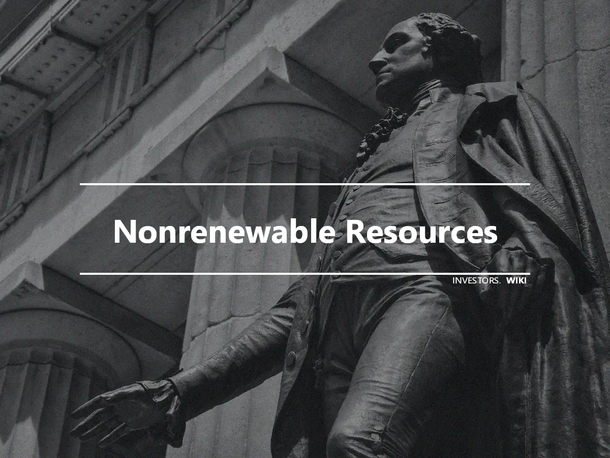 Nonrenewable Resources