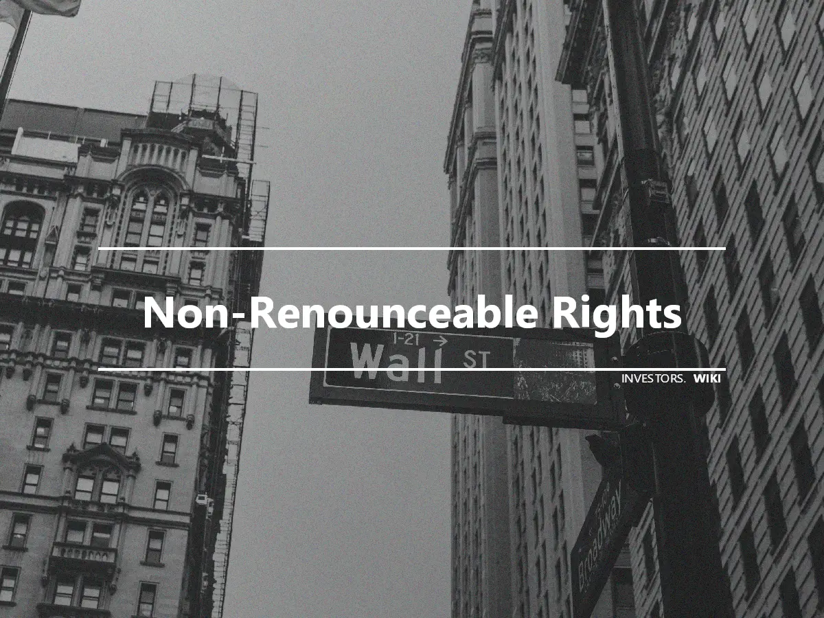 Non-Renounceable Rights