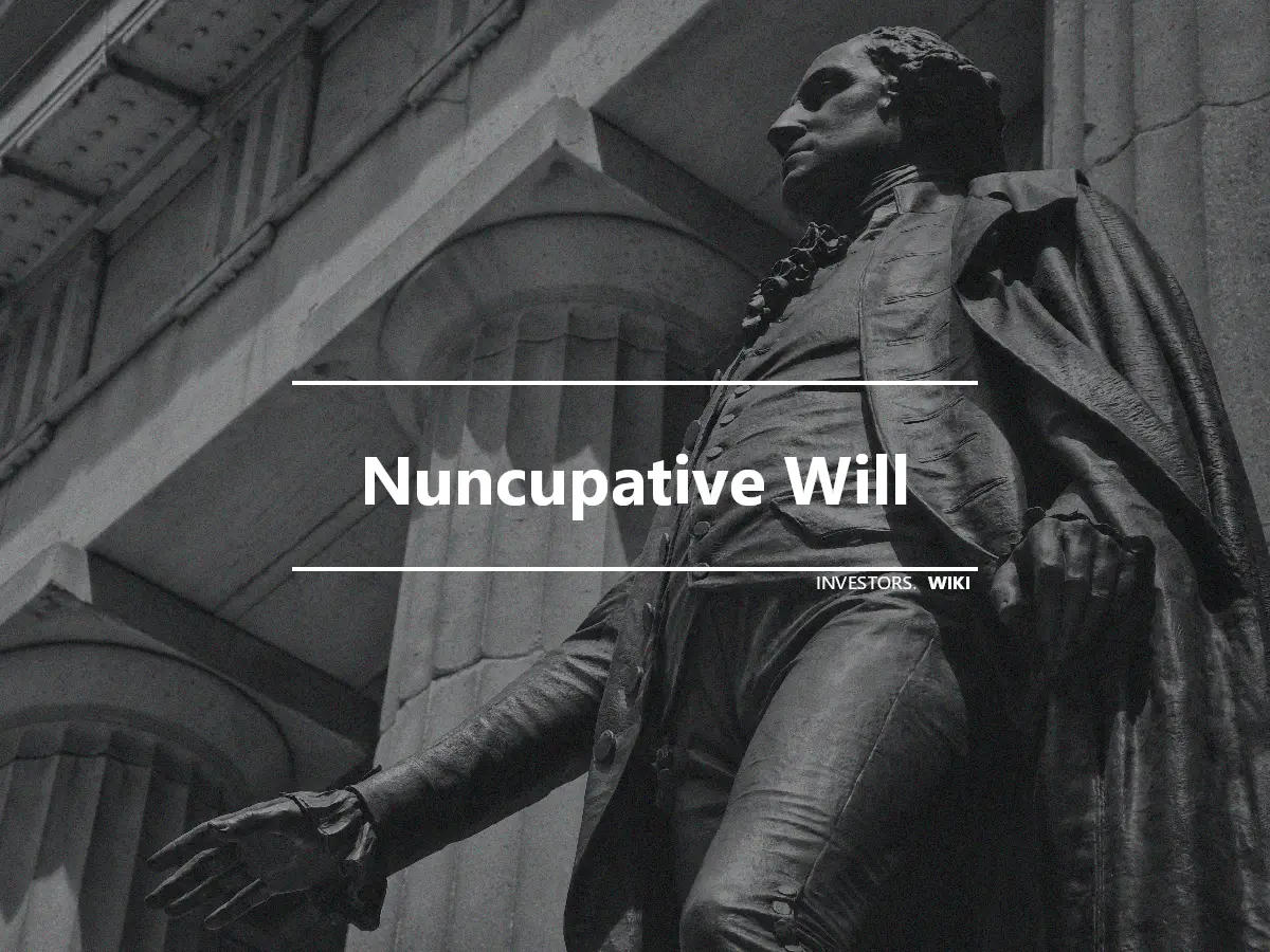 Nuncupative Will