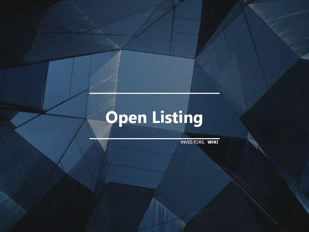 Open Listing