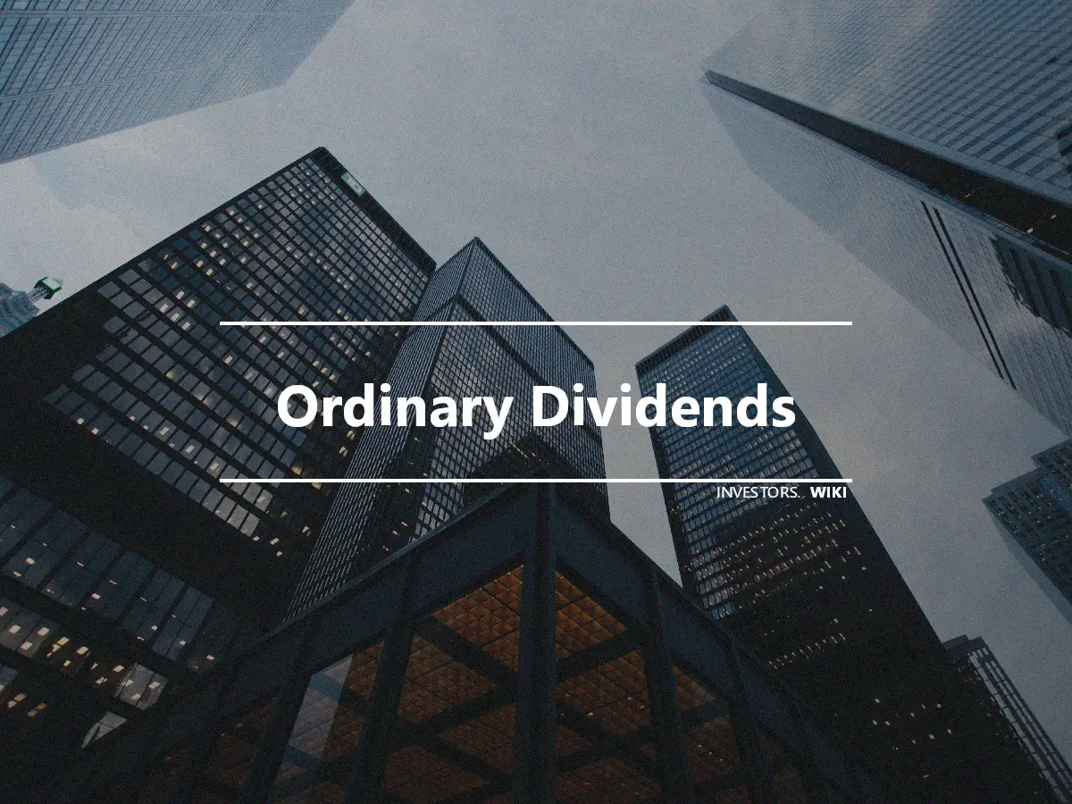 Ordinary Dividends