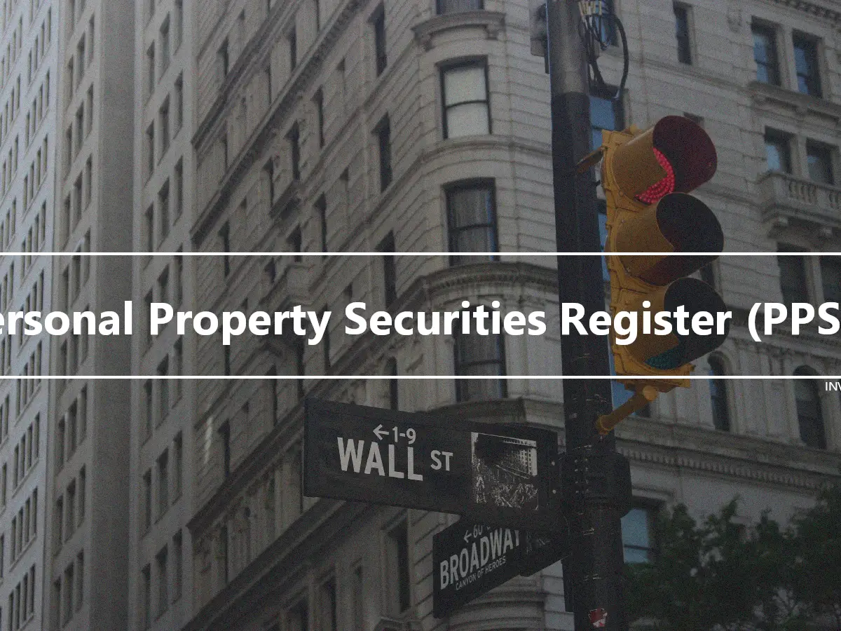 Personal Property Securities Register (PPSR)