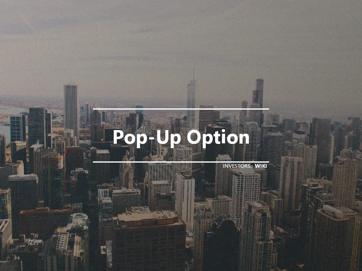 Pop-Up Option