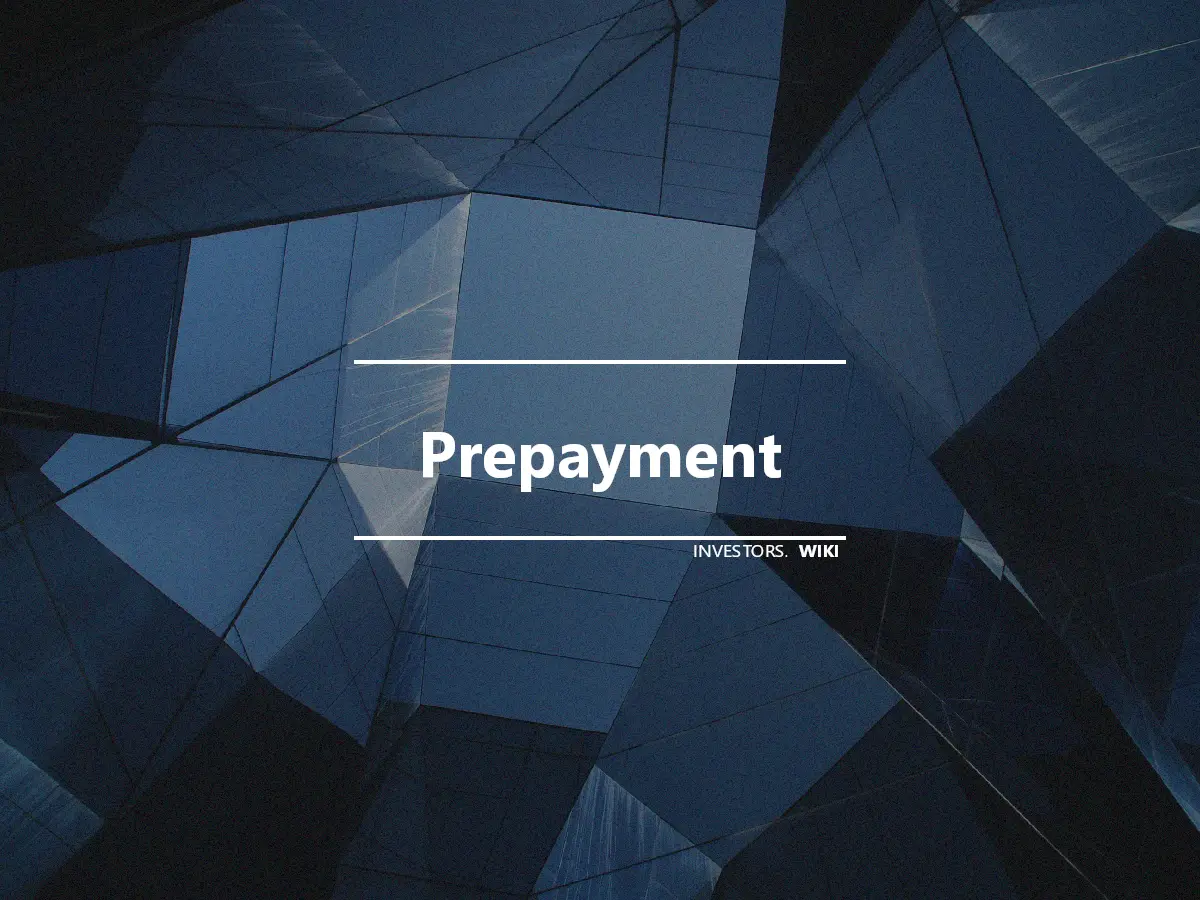 Prepayment