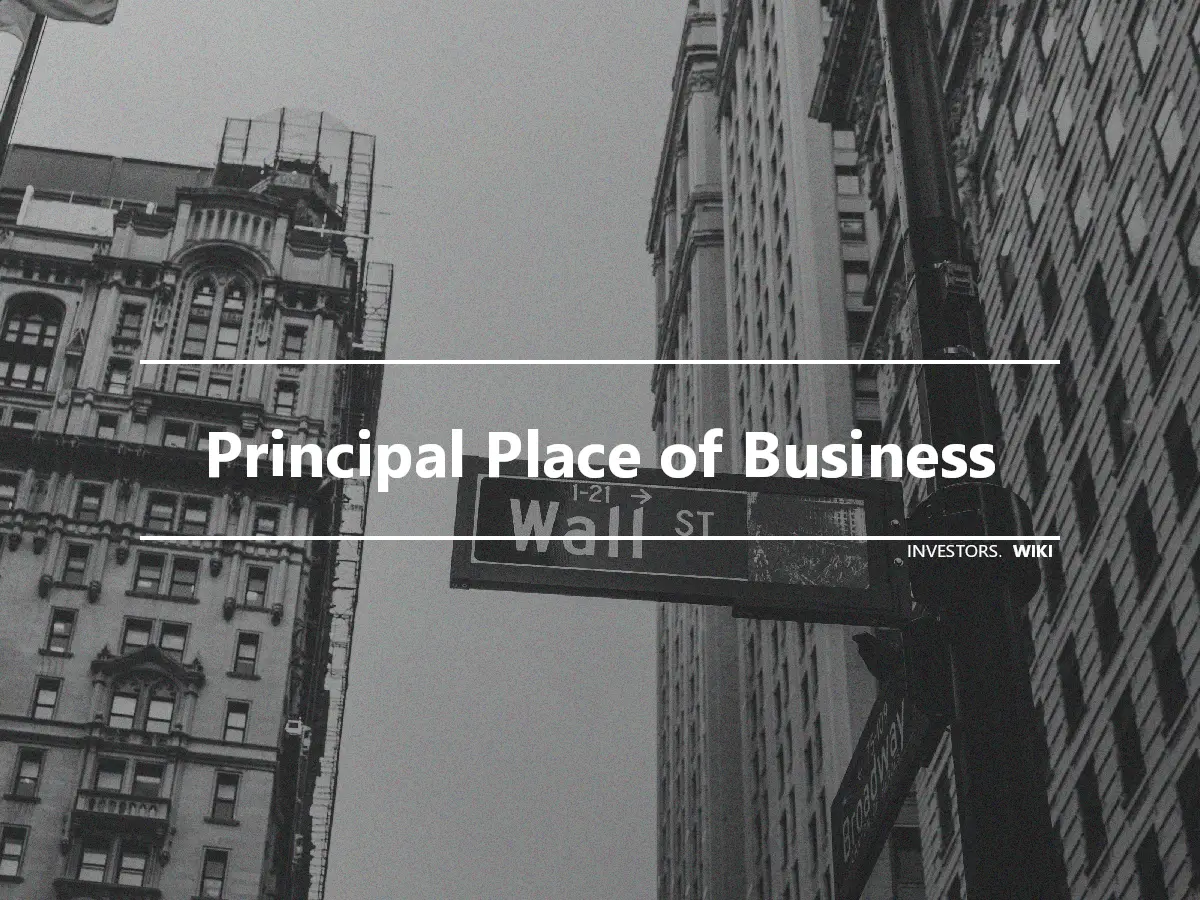 Principal Place of Business