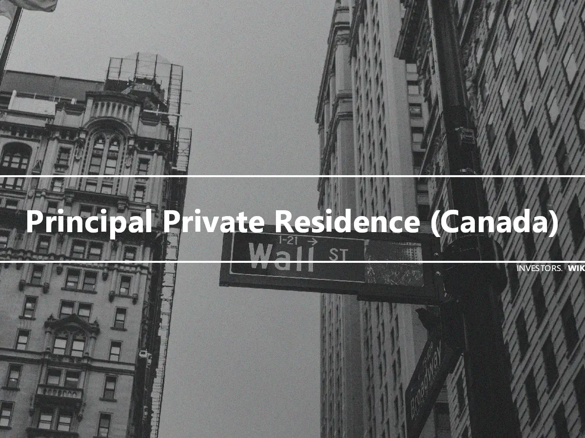 Principal Private Residence (Canada)
