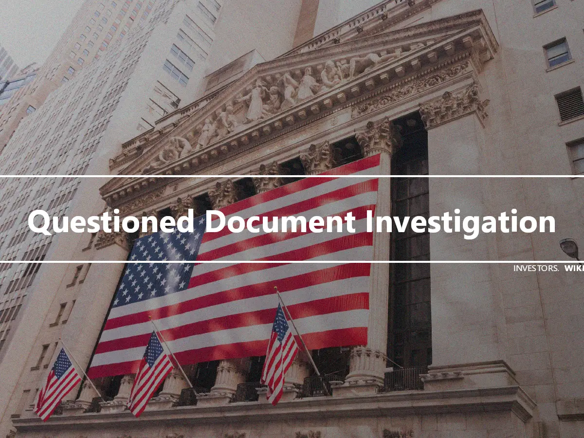 Questioned Document Investigation
