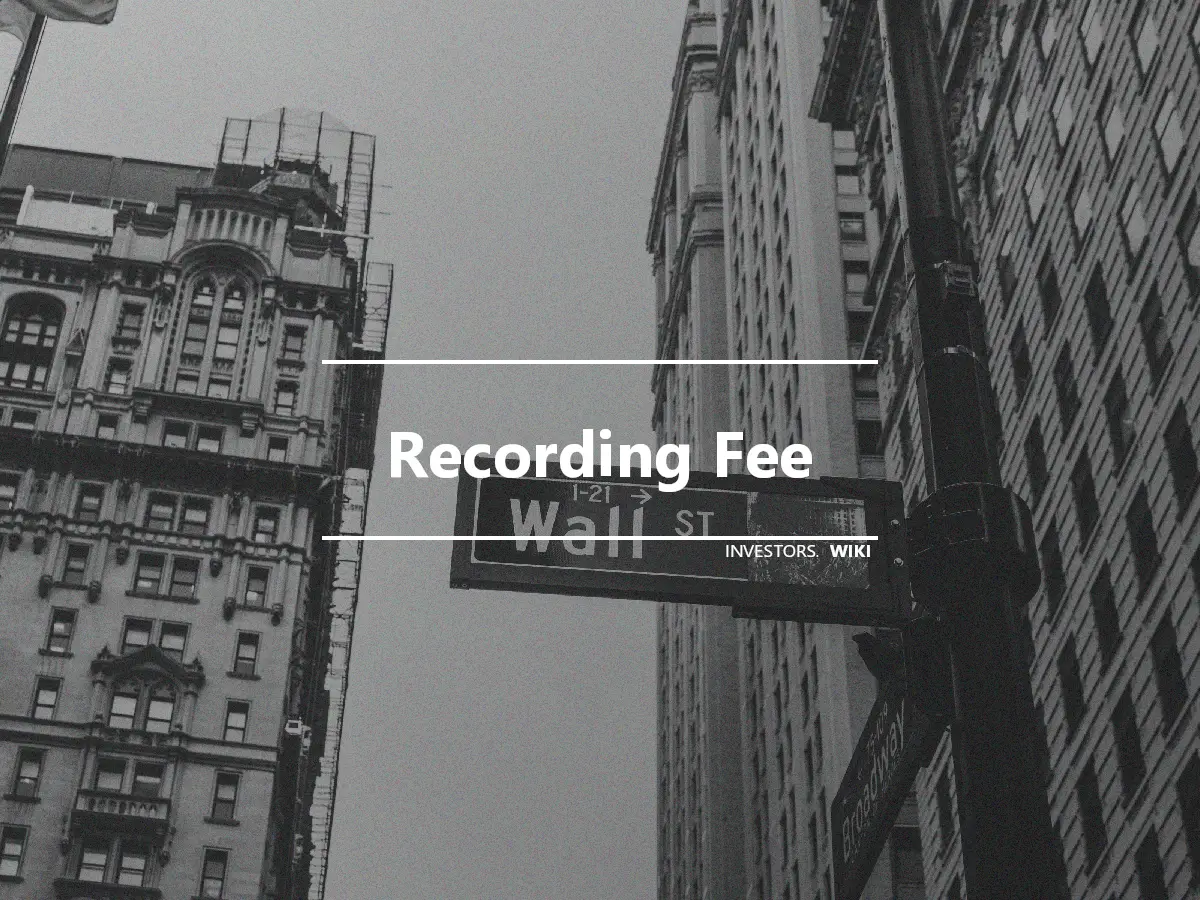 Recording Fee