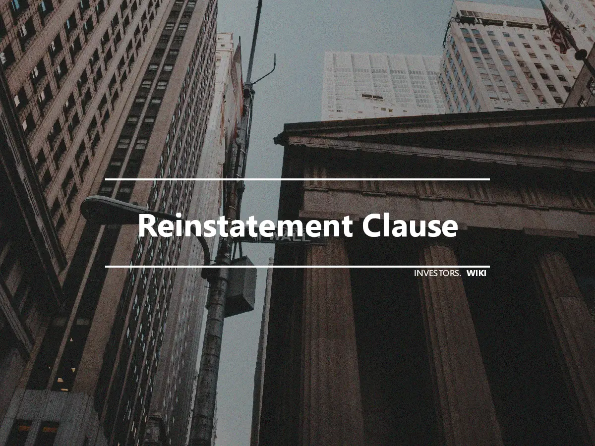 Reinstatement Clause