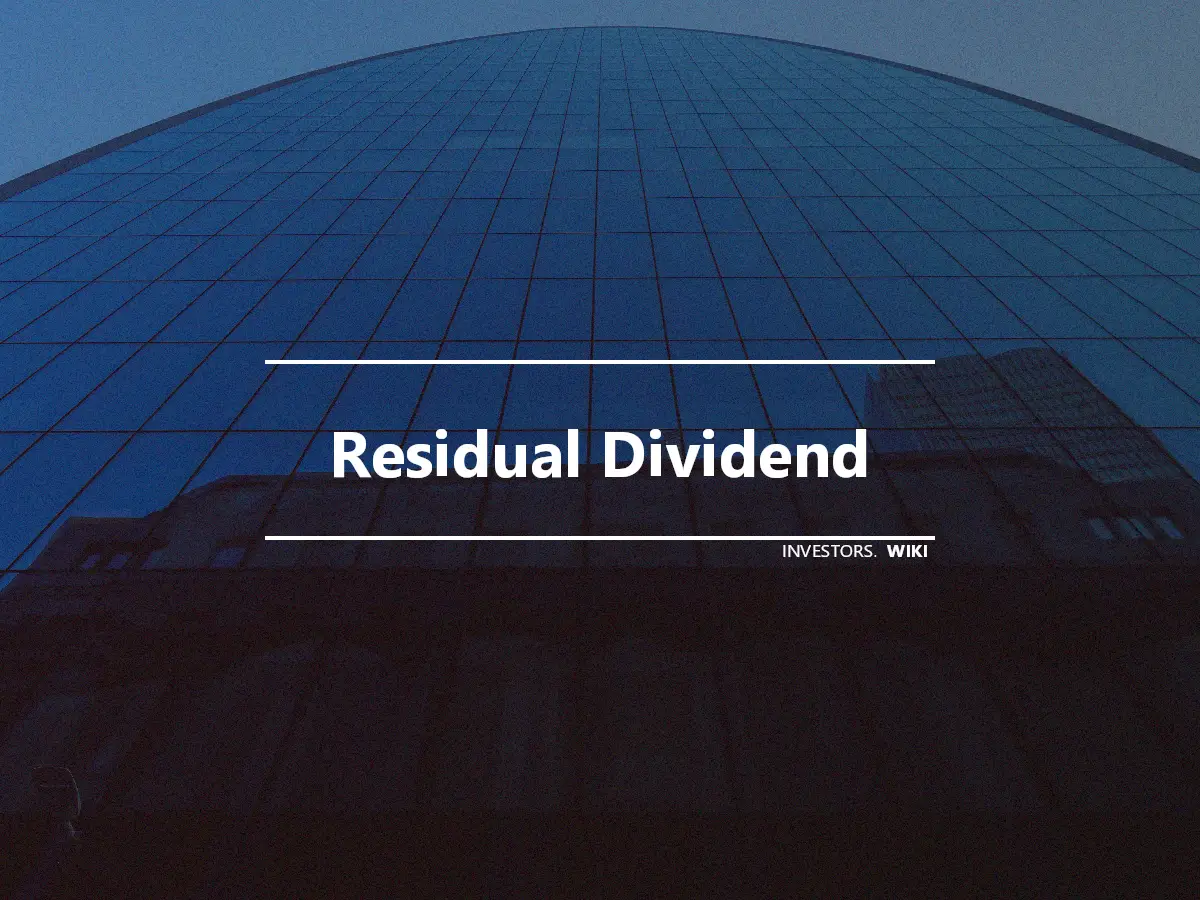 Residual Dividend