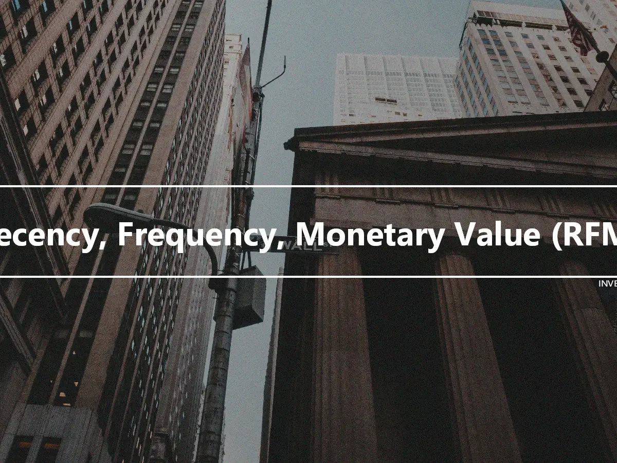 Recency, Frequency, Monetary Value (RFM)
