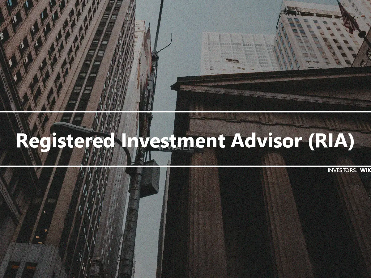 Registered Investment Advisor (RIA)