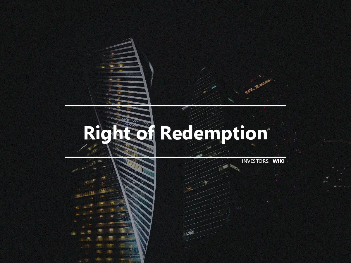 Right of Redemption