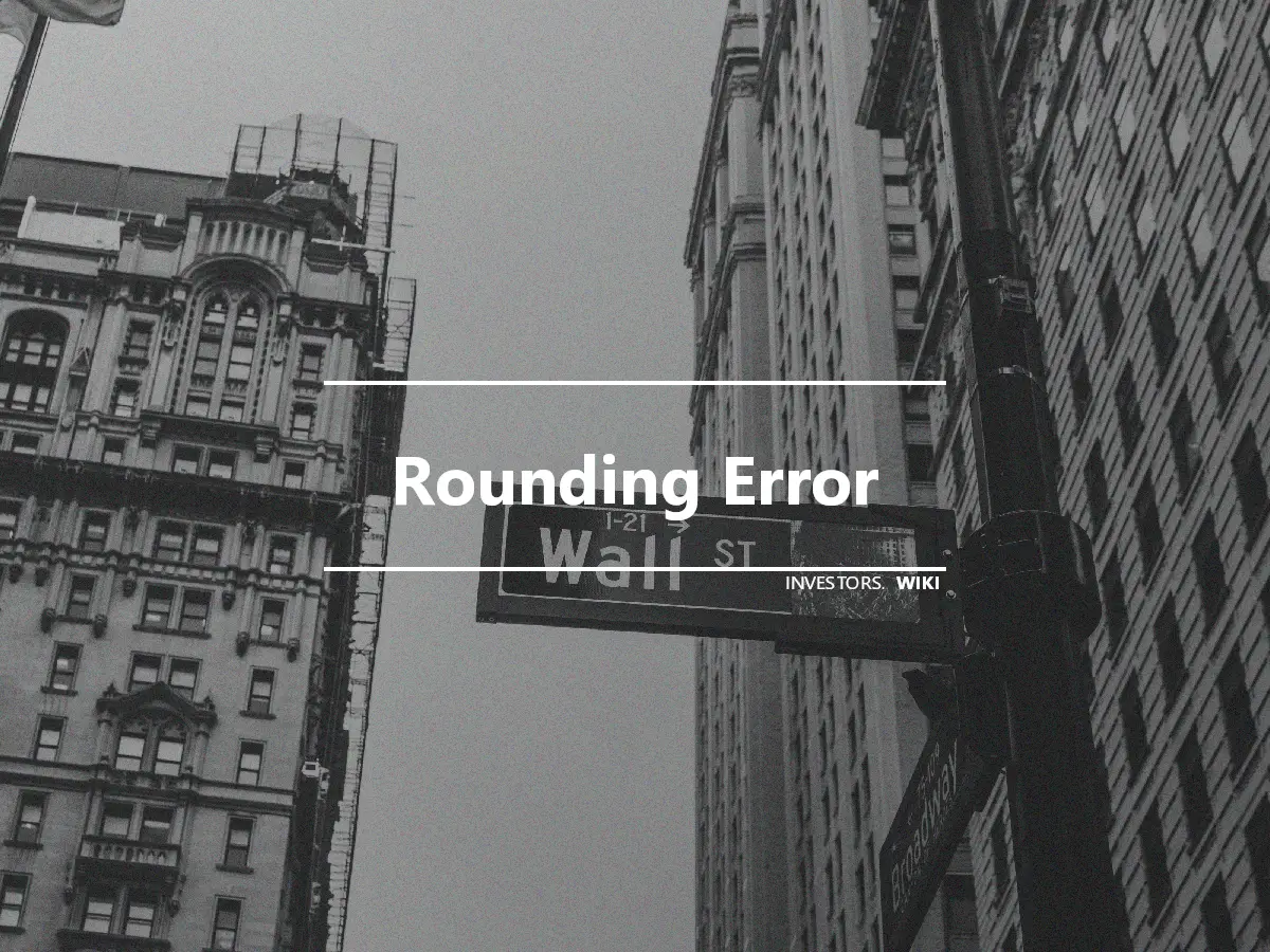 Rounding Error