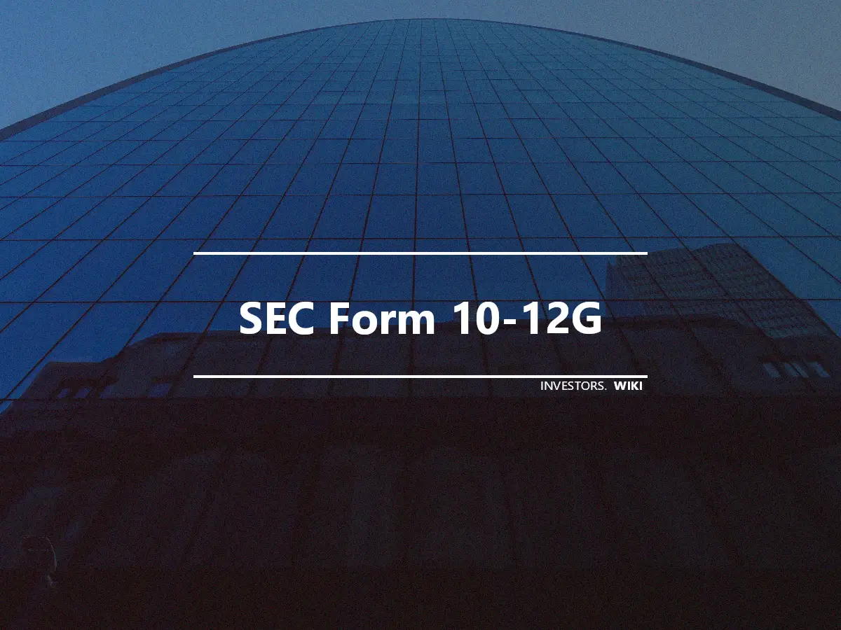 SEC Form 10-12G