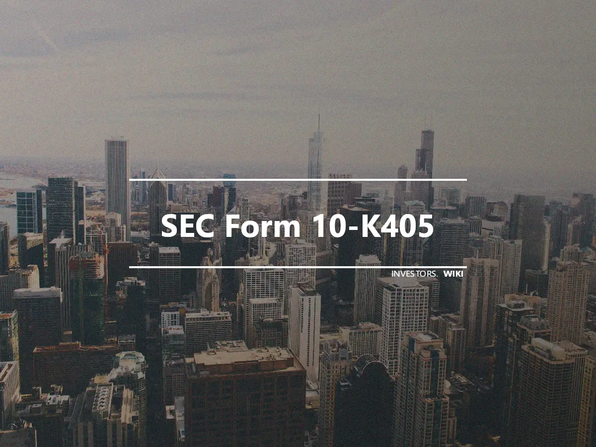SEC Form 10-K405