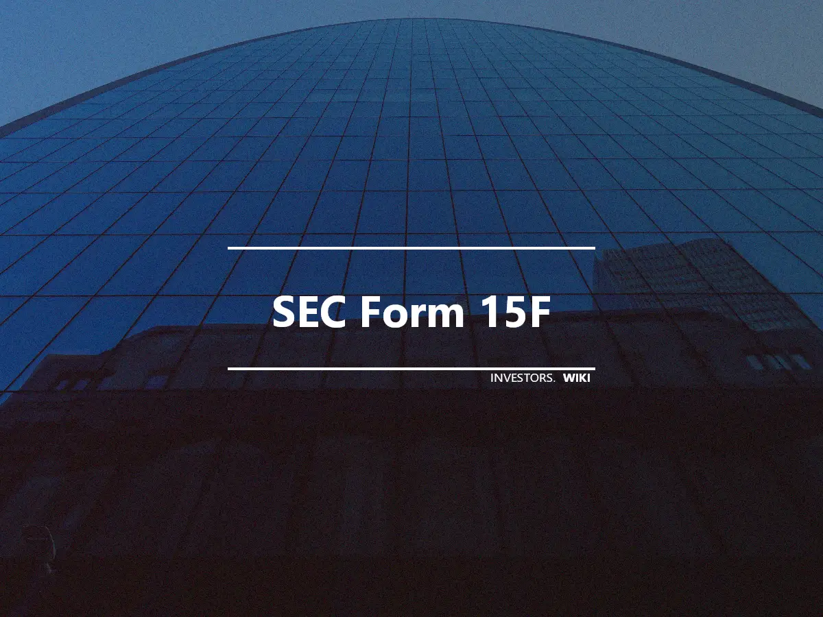 SEC Form 15F