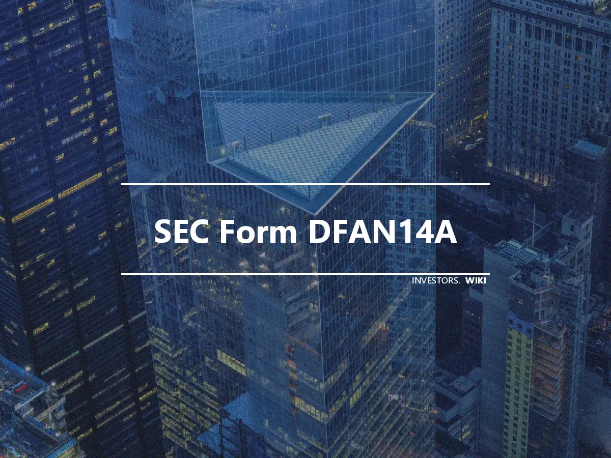 SEC Form DFAN14A