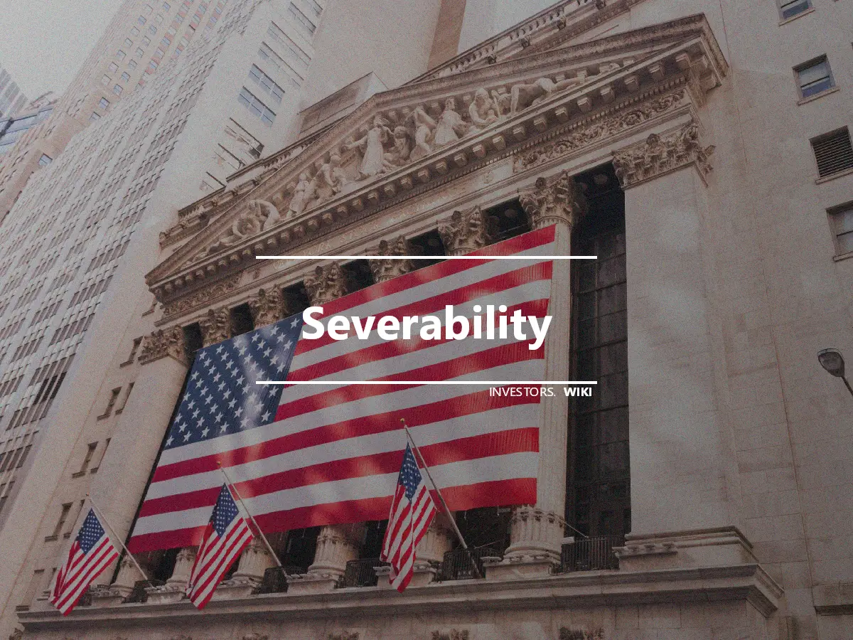 Severability